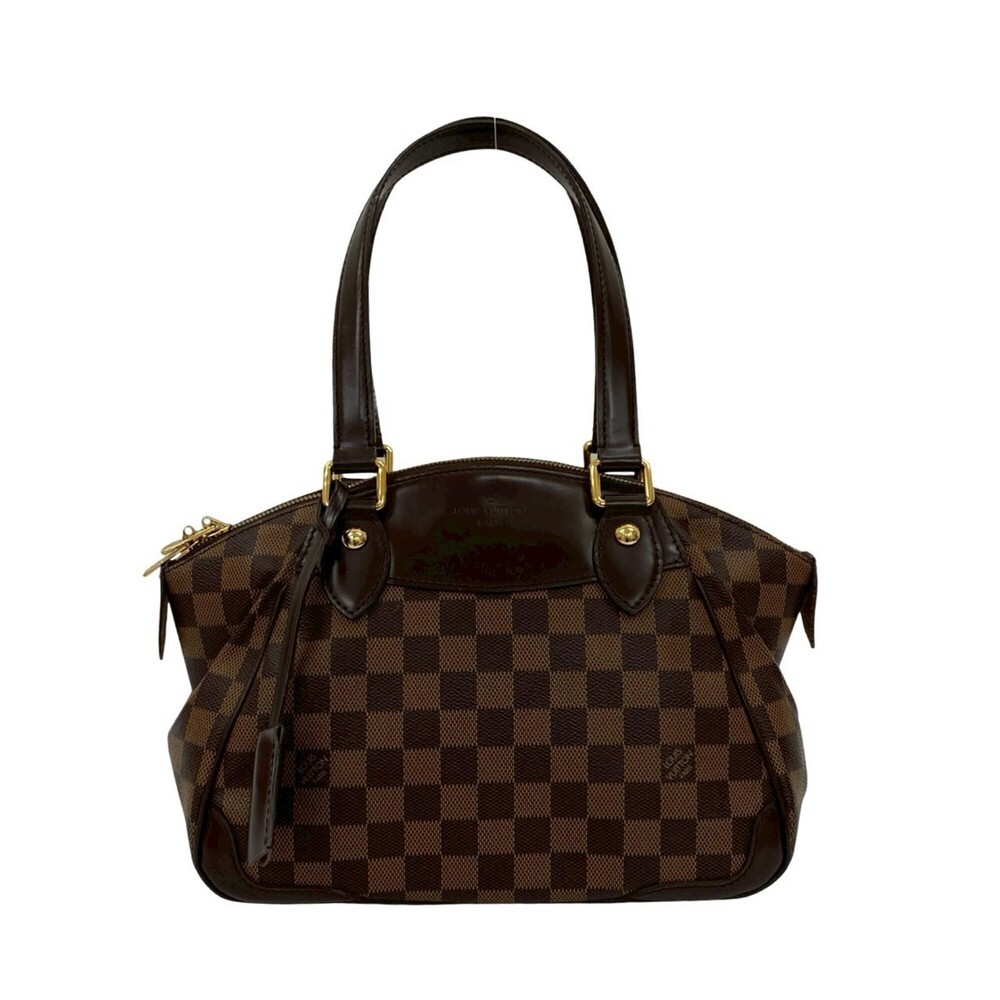 LOUIS VUITTON Authentic Brown Damier Leather Tote Bag - Picture 1 of 8